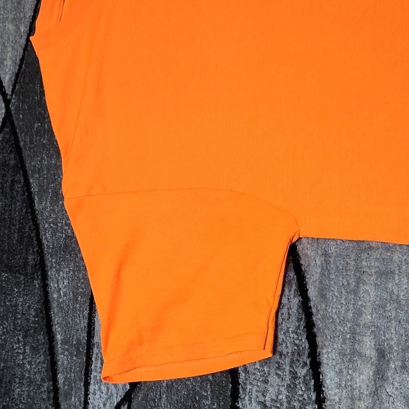 JERZEES HEAVYWEIGHT BLEND XL SAFETY ORANGE CREW-NECK TEE-SHIRT - Picture 2 of 11
